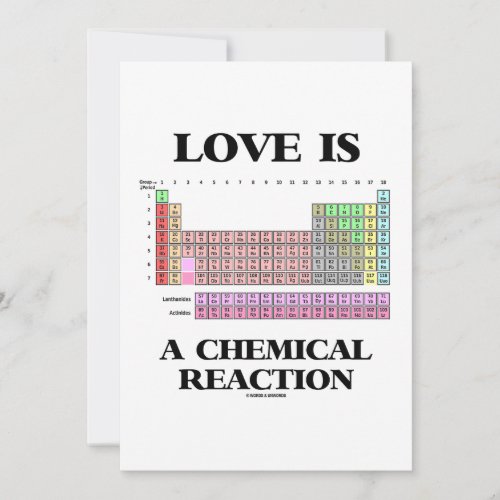 Love Is A Chemical Reaction (Periodic Table) Custom Announcement