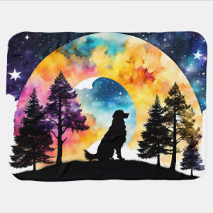 Love is a Dog waiting for you  Baby Blanket