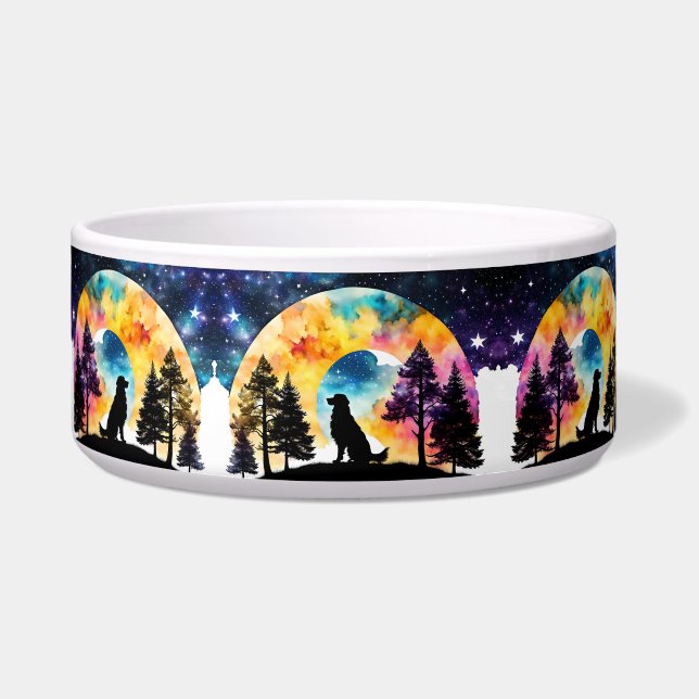 Love is a Dog waiting for you  Bowl (Front)