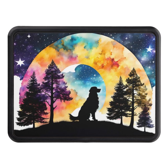 Love is a Dog waiting for you  Hitch Cover (Front)