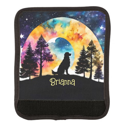 Love is a Dog waiting for you Personalize Luggage Handle Wrap
