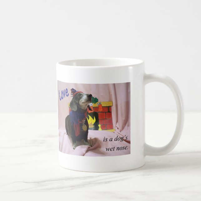 Love is a dog's wet nose coffee mug (Right)