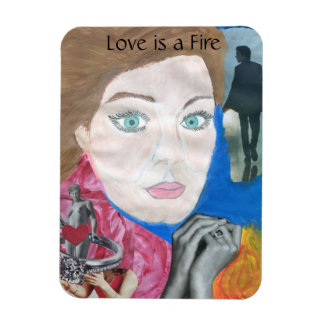 Love is a Fire Pop Art Music Magnet