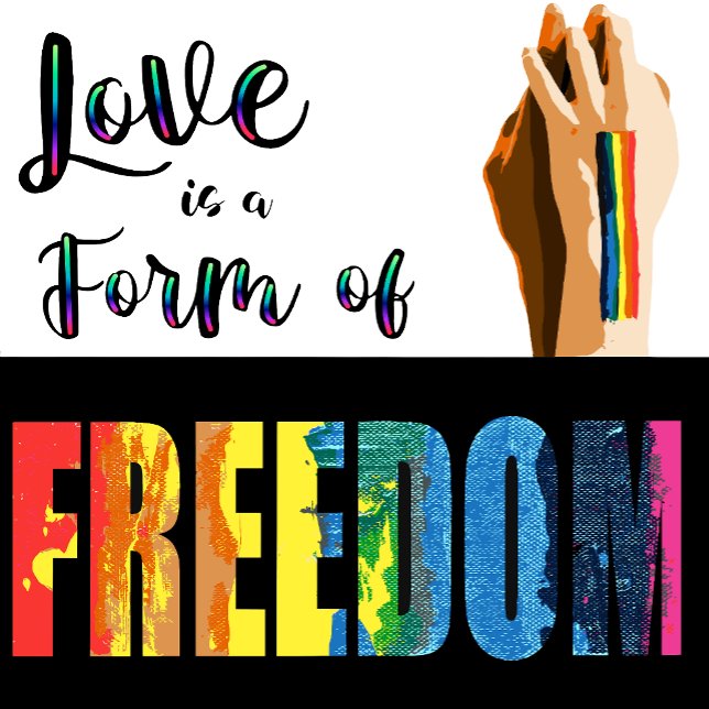Love is a Form of Freedom Reusable Grocery Bag (Creator Uploaded)