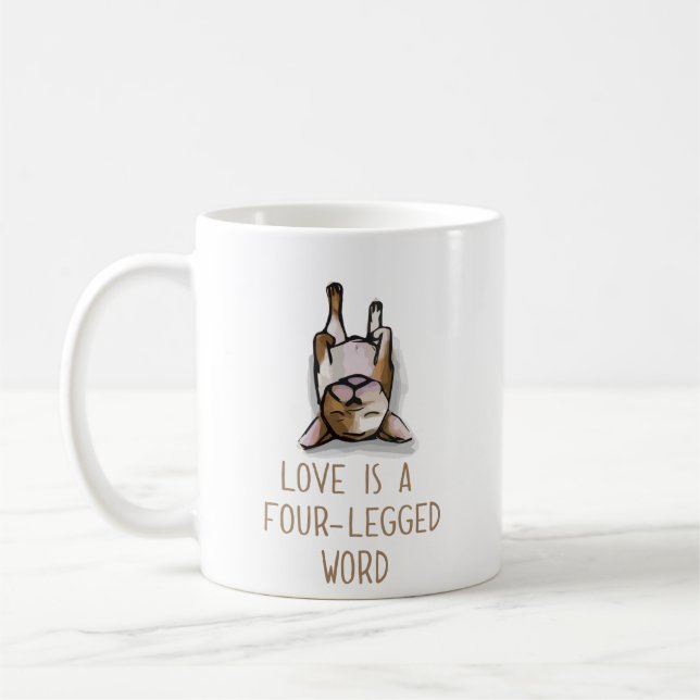 Love Is A Four Legged Word Coffee Mug (Left)