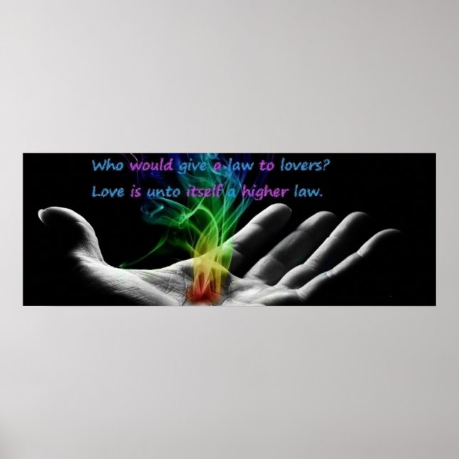 Love is a higher law poster (Front)