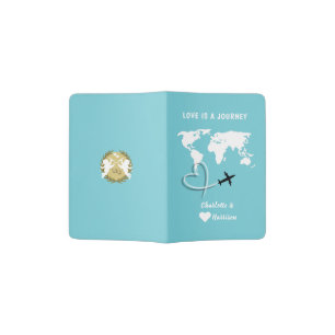 Love Is A Journey Happy Couple Personalized Passport Holder