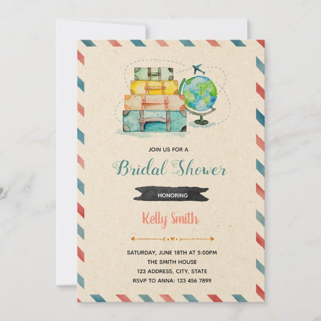 Love is a journey party invitation (Front)