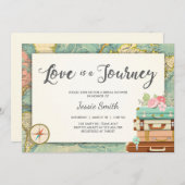 Love is a Journey Travel Bridal shower invitation (Front/Back)