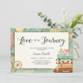 Love is a Journey Travel Bridal shower invitation (Standing Front)
