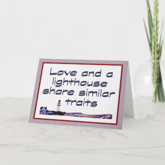 Love is a lighthouse. letterpress thank you card