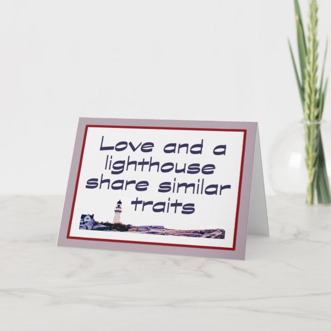 Love is a lighthouse. letterpress thank you card (Front)