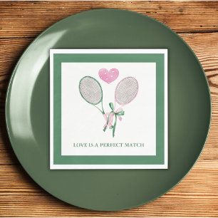 Love Is a Perfect Match Tennis Bridal Shower Napkins