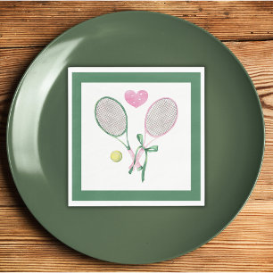 Love Is a Perfect Match Tennis Sports Napkins