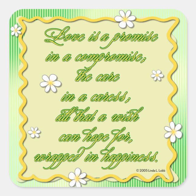 Love is a promise stickers (Front)
