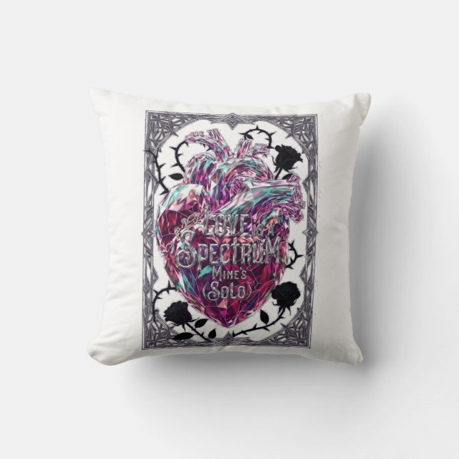 Love is a Spectrum (Mine's Solo) T-Shirt Throw Pillow (Front)