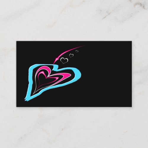 Love is a trail of hearts  business card