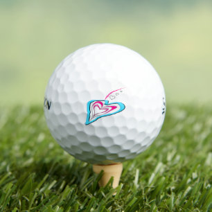 Love is a trail of hearts  golf balls