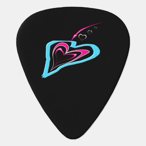 Love is a trail of hearts  guitar pick