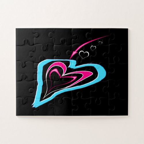Love is a trail of hearts  jigsaw puzzle