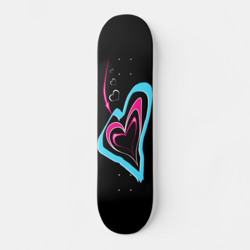 Love is a trail of hearts  skateboard