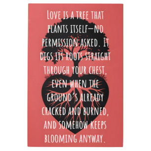 Love is a Tree Metal Print