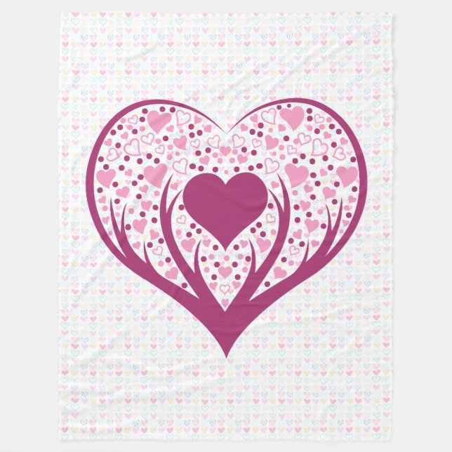 Love is all around. fleece blanket (Front)