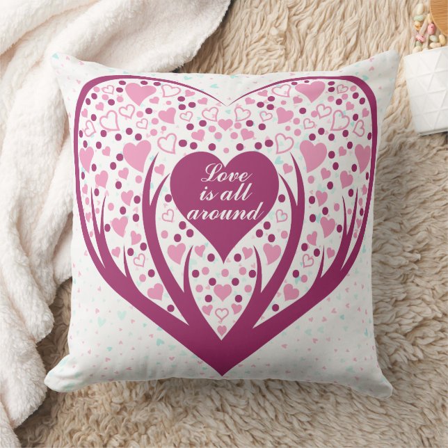 Love is all around. throw pillow (Blanket)