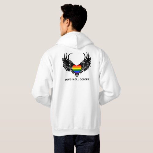 Love Is All Colors Rainbow Heart Hoodie T_Shirt