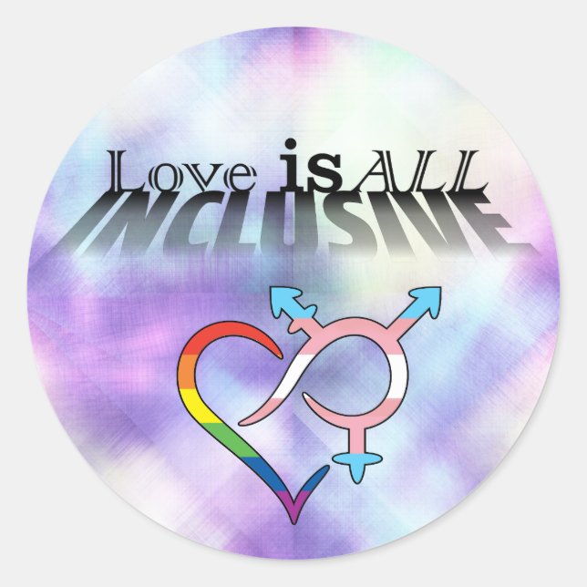 Love is ALL Inclusive Classic Round Sticker (Front)