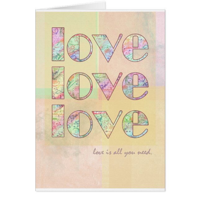 Love is all you need cards (Front)