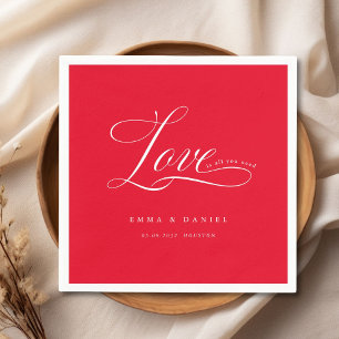Love is all you need! Elegant, wedding Napkins