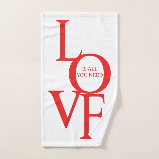 Love is all you need hand towel  (Hand Towel)