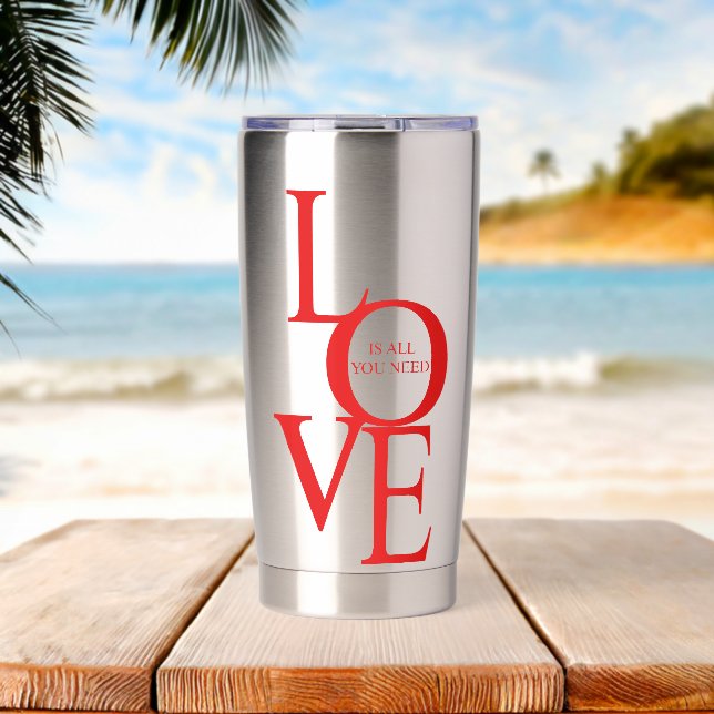 Love is all you need insulated tumbler (Beach (Rotated))