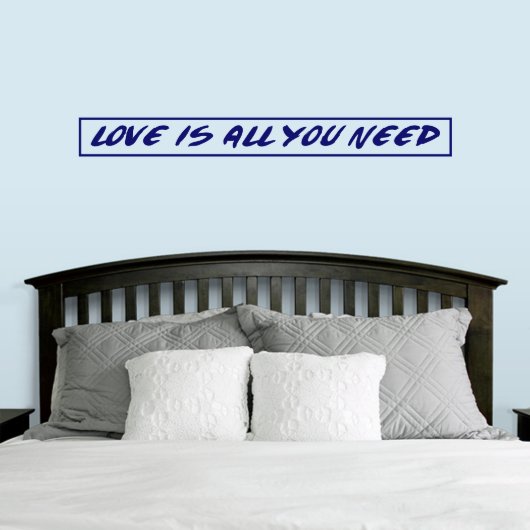Love Is All You Need Navy Blue Wall Decal (Front)