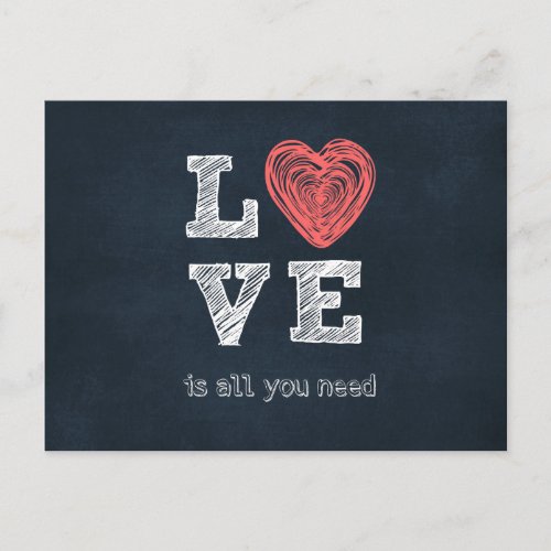 Love is all you need Quote Postcard