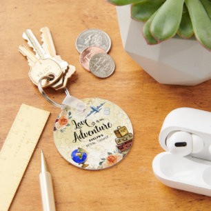 Love is an Adventure Bridal Shower Keychain