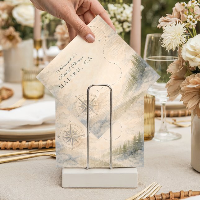 Love Is An Adventure Bridal Shower Napkins (Creator Uploaded)