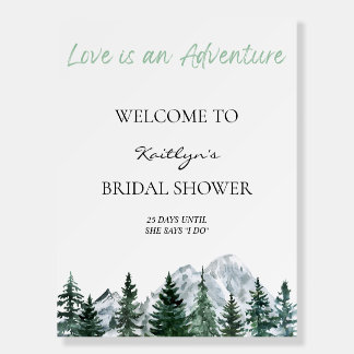 Love is an Adventure Bridal Shower Welcome Sign