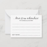Love Is An Adventure Wedding Bucket List Cards<br><div class="desc">These beautiful wedding "love is an adventure" bucket list advice cards will be a perfect addition to the guest book table. You'll have all the guests talking about their best adventure ideas  for the newlyweds. Part of the Alejandra collection.</div>