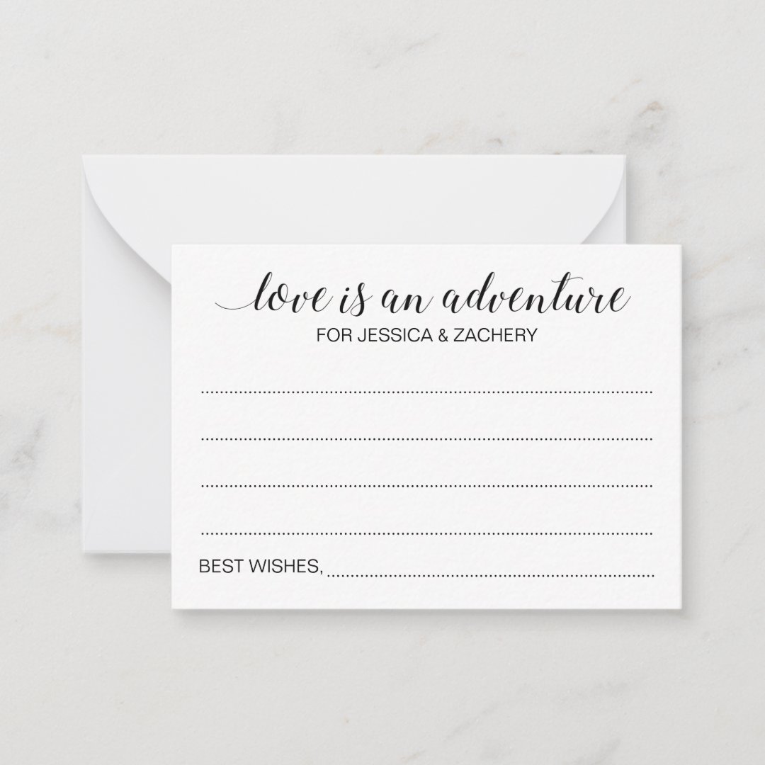 Love Is An Adventure Wedding Bucket List Cards Zazzle