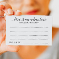 Love Is An Adventure Wedding Bucket List Cards