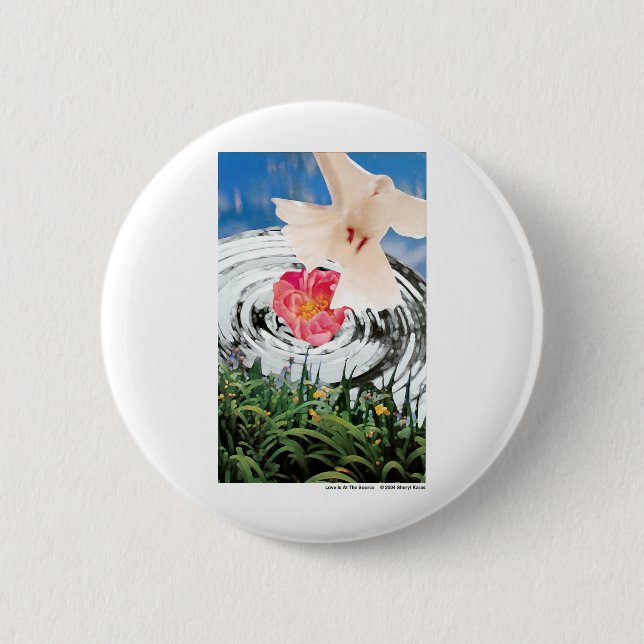Love is at the Source Pinback Button (Front)