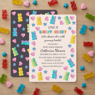 Love Is Beary Sweet Candyland Bridal Shower Invitation