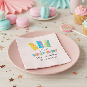 Love Is Beary Sweet Candyland Bridal Shower Napkins