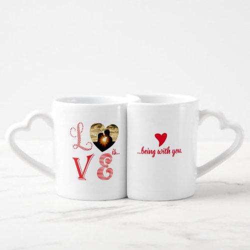 Love is being with you Valentines Day Couple Mugs
