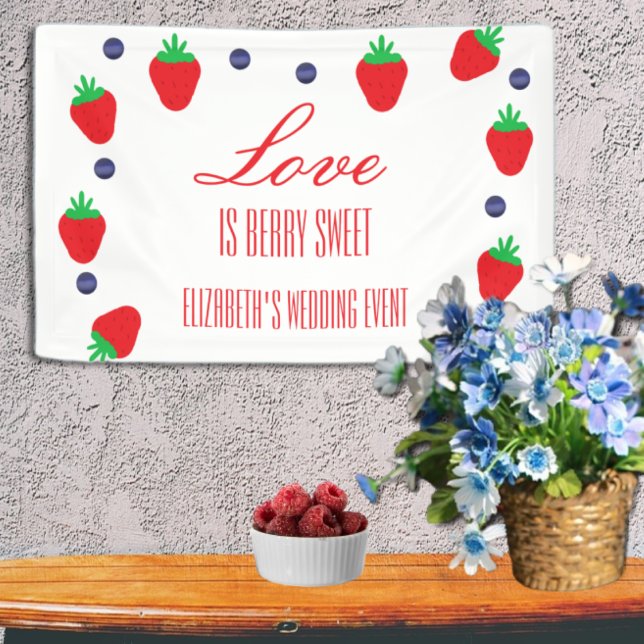 Love Is Berry Sweet Fruit Bridal Shower Banner (Creator Uploaded)