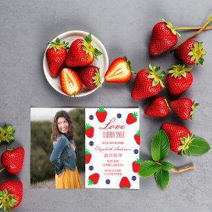 Love Is Berry Sweet Fruit Bridal Shower Invitation