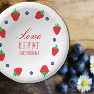 Love Is Berry Sweet Fruit Bridal Shower Paper Bowls