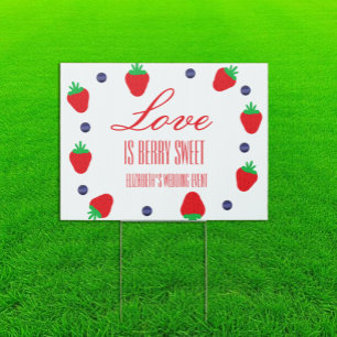 Love Is Berry Sweet Fruit Bridal Shower Sign